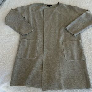 J Crew Juliette Collarless Sweater Blazer Gray Size M